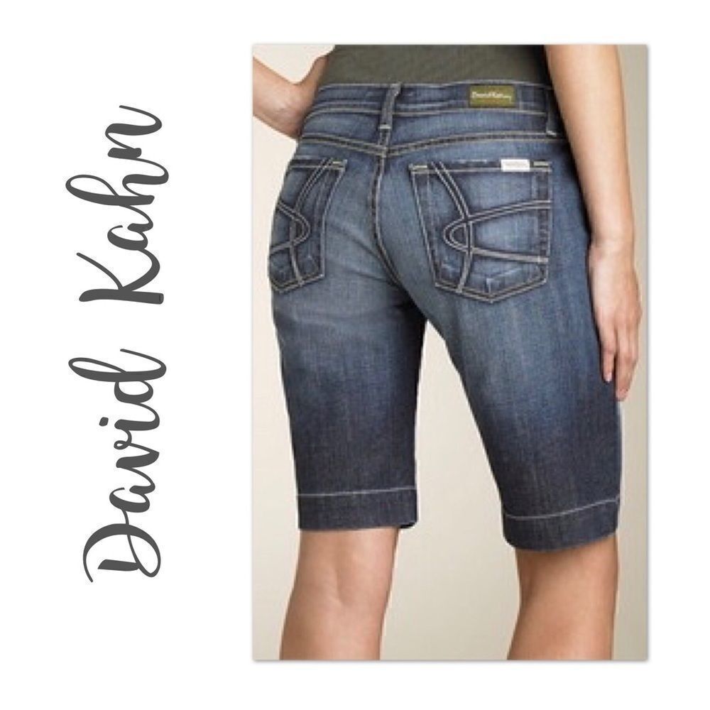 David Kahn Nikki Bermuda Jean Shorts 26